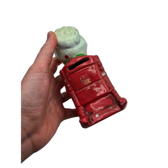 Vintage 1970s Hand painted Piggy Bank Retirement Fund Grandma Funny - Picture 5 of 5